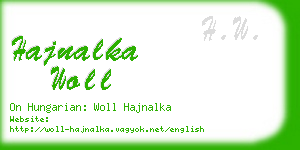 hajnalka woll business card